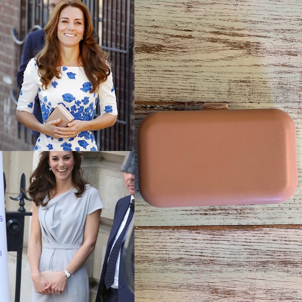 Kate Middleton style nude clutch